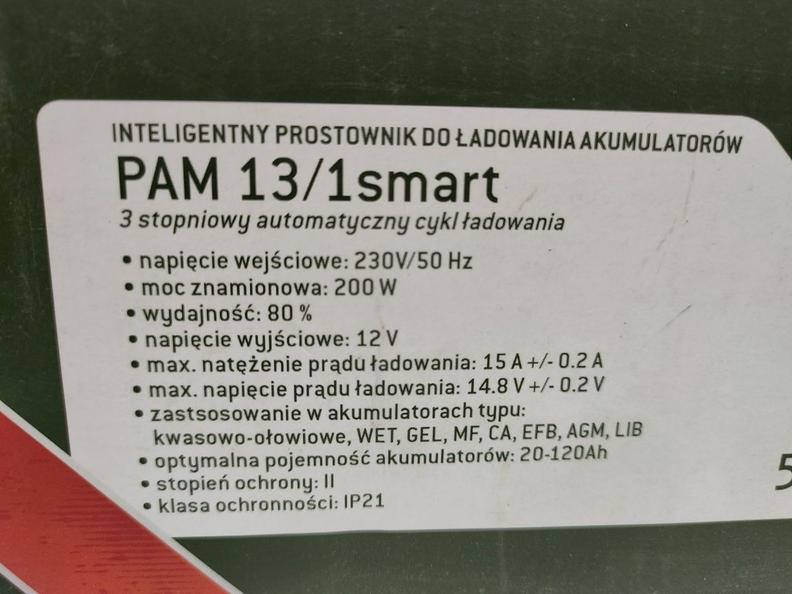 Prostownik do Ładowania Akumulatorów PAM 13/1 smart. Łódź.