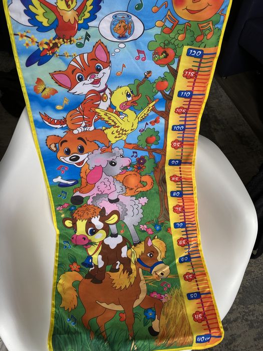 Розвиваючий дитячий ростомір/килимок (музичний)