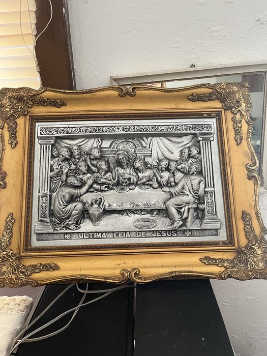 Quadro em estanho “ A última ceia”