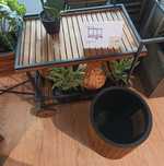 Stolik na kółkach Ugilt  balkon barek drewniany