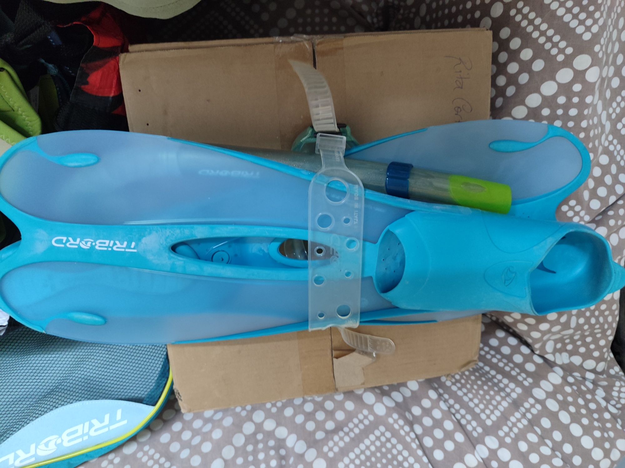 Kit mergulho barbatanas+óculos+tubo