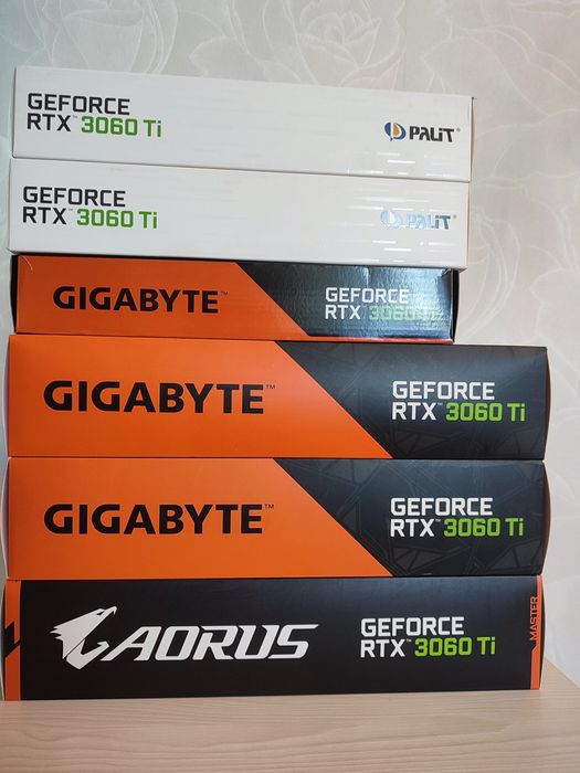 Відеокарти 3060ti 8 gb Gigabyte Palit