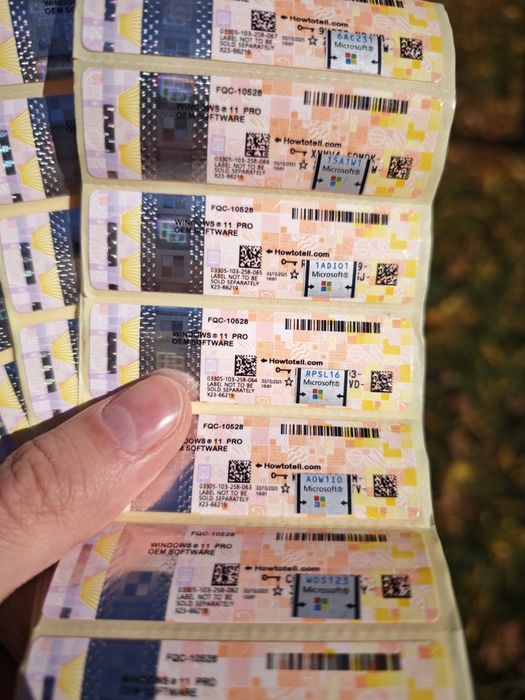 Windows 11 Pro Home Stickers Стикер Наклейка Лицензия Ключ Виндовс 11