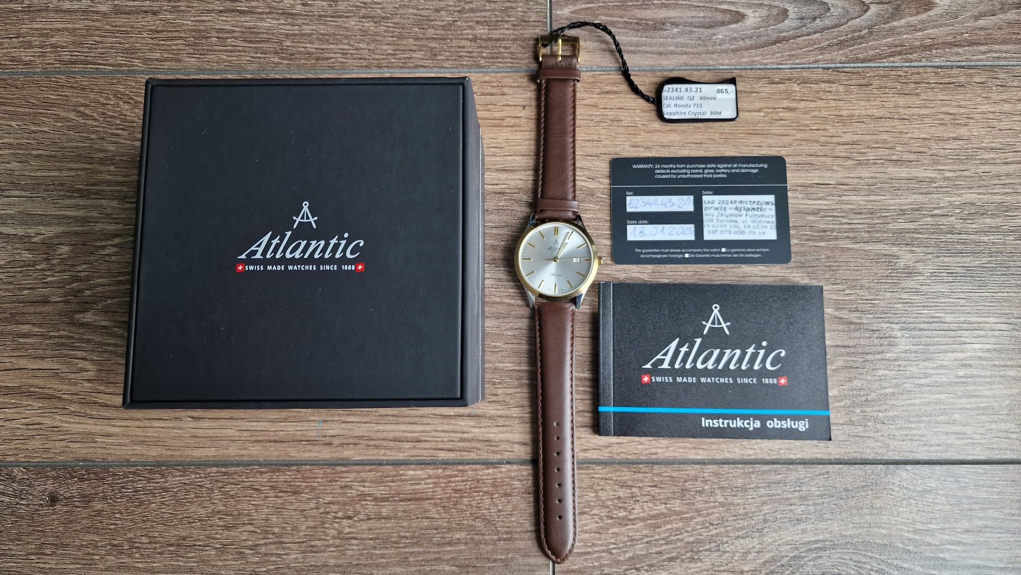 NOWY zegarek męski Atlantic 62341.43.21 gwarancja