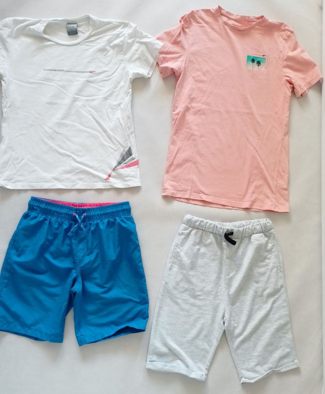 Paka zestaw ubrań dla chłopaka lato 164 cm buty Nike sandały kappa
