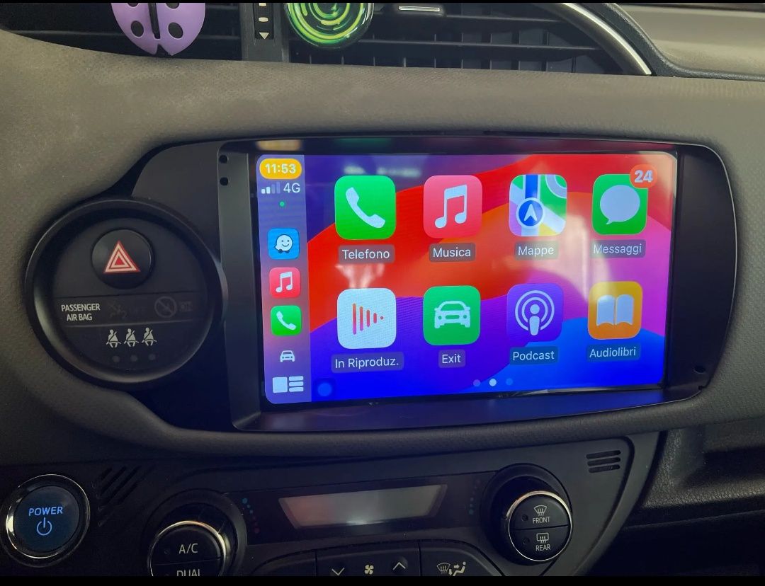 Rádio Android 12 com GPS Toyota Yaris (Novo)