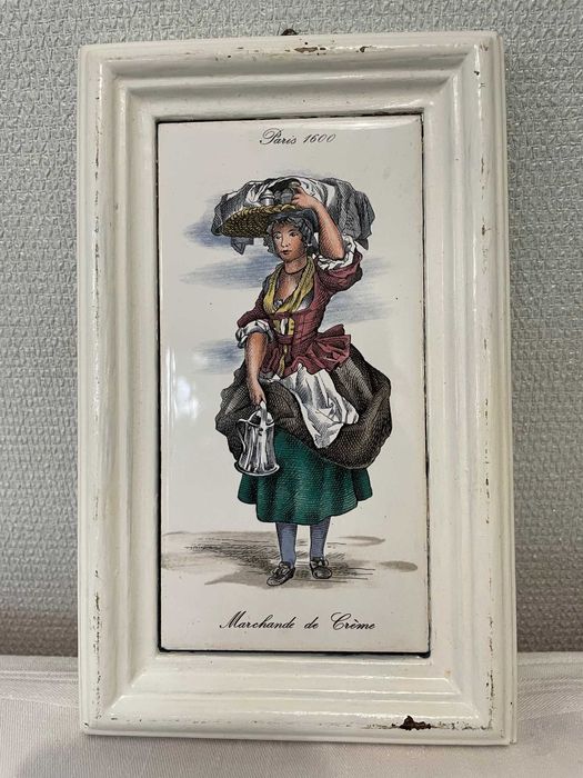 Керамічна плитка в рамці, Вінтаж 1950-1970 р.р.