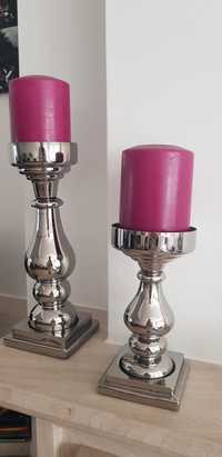 2 Candelabros prateados