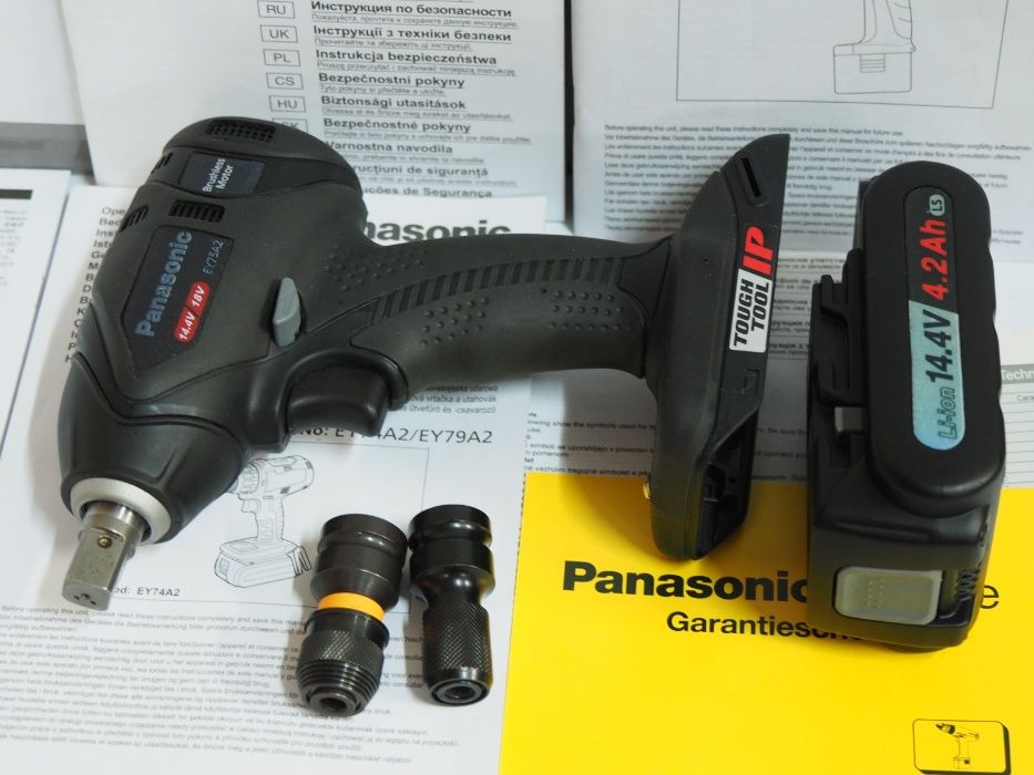 PANASONIC EY 75 A2 klucz udarowy bateria 14,4v 4,2ah -18v adapter bity