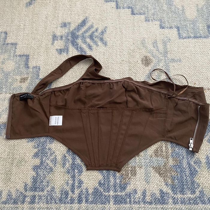 Gorset - Top w kolorze Brązu