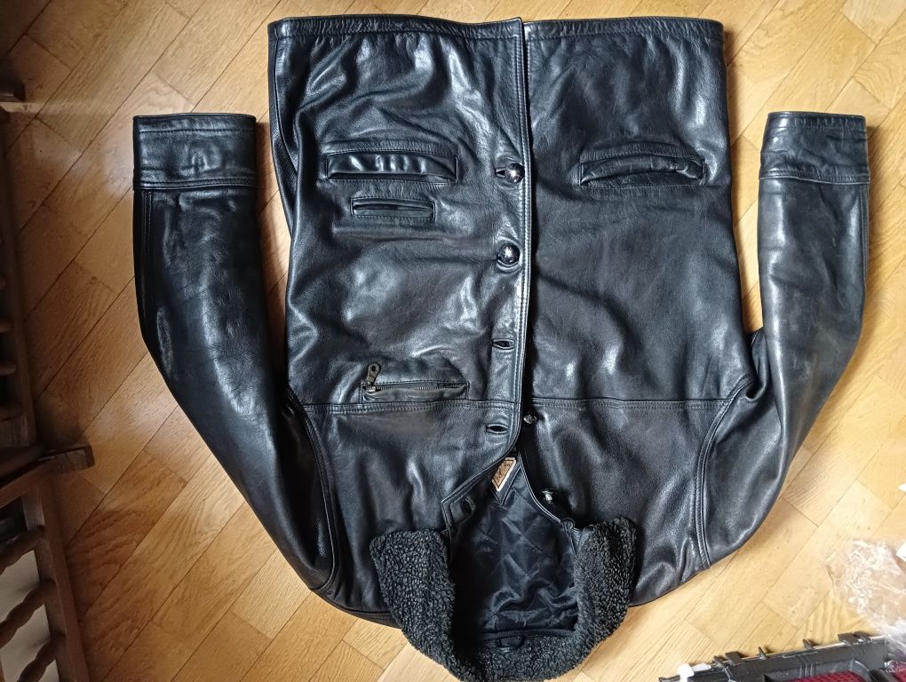 Męska super kurtka skórzana L/XL pilotka skóra j. schott ochnik 52