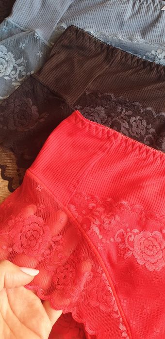 4×Damskie majtki figi z wysokim stanem 3 XL