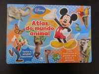 "Atlas do mundo animal", da Disney, em muito bom estado, com 4 puzzles