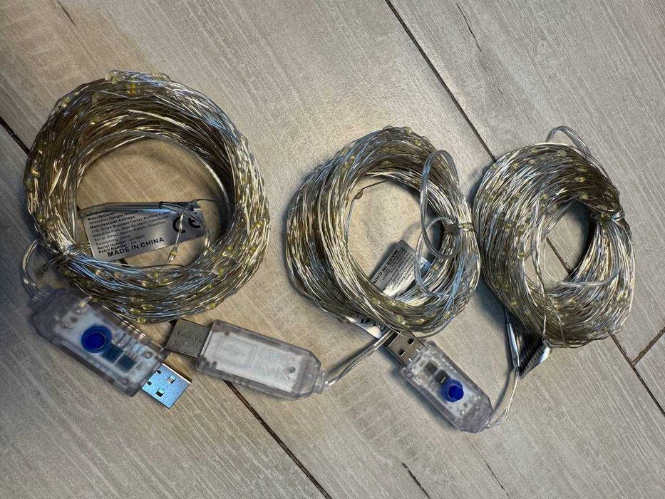 Гірлянда. 30 метрів. 300 потужних ламп. Працює від USB. 8 режимів.
