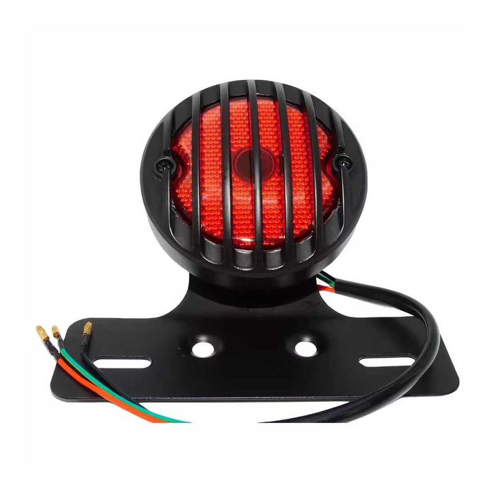 Farolim traseiro LED 12V suporte matrícula central - chopper bobber
