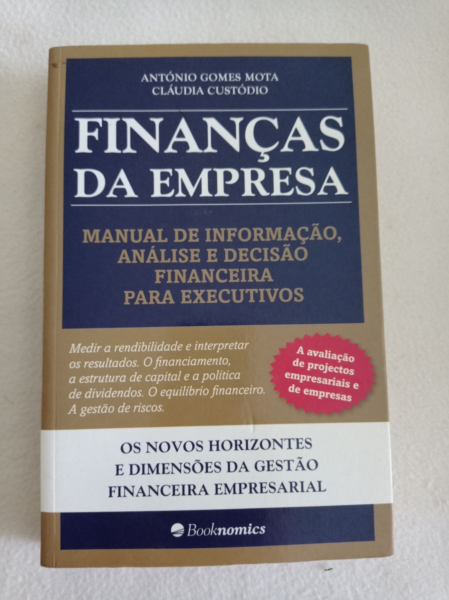 Finanças da empresa - Antonio Gomes Mota, Cláudia Custódio