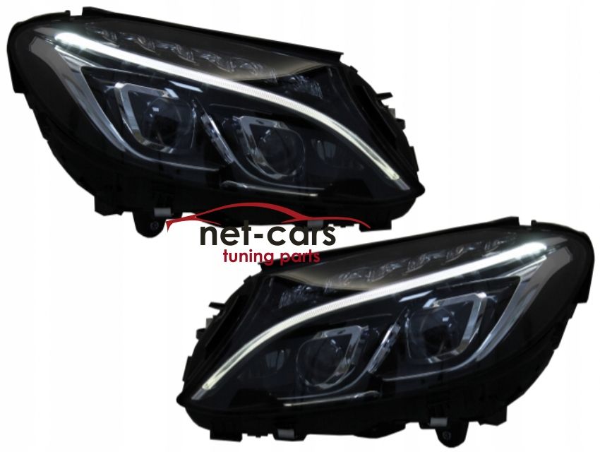 Reflektory lampy przód MERCEDES C W205 -18 FULL LED XENON