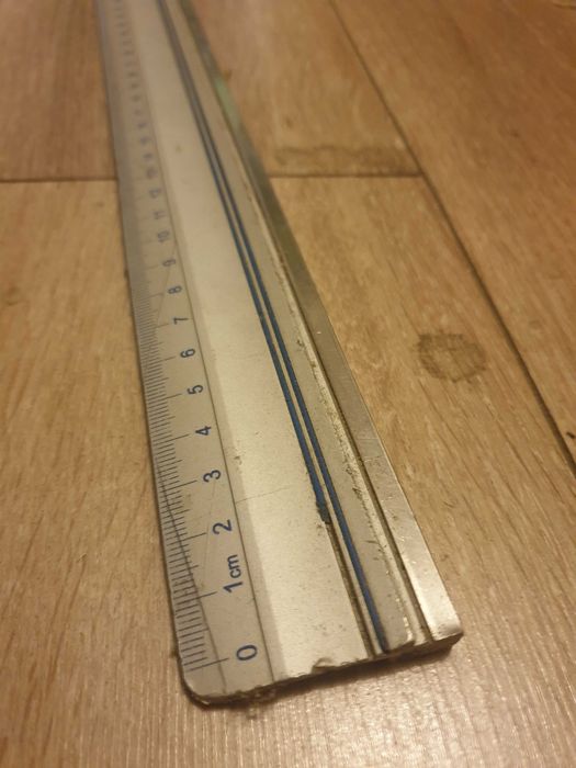 Mocna, Porządna Linijka Leniar 200cm Stalowe okucie do cięcia