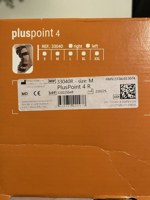 Orthoservice pluspoint 4- orteza stawu kolanowego, jak nowa
