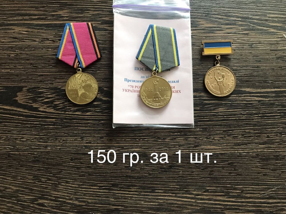 Медалі ювілейні.