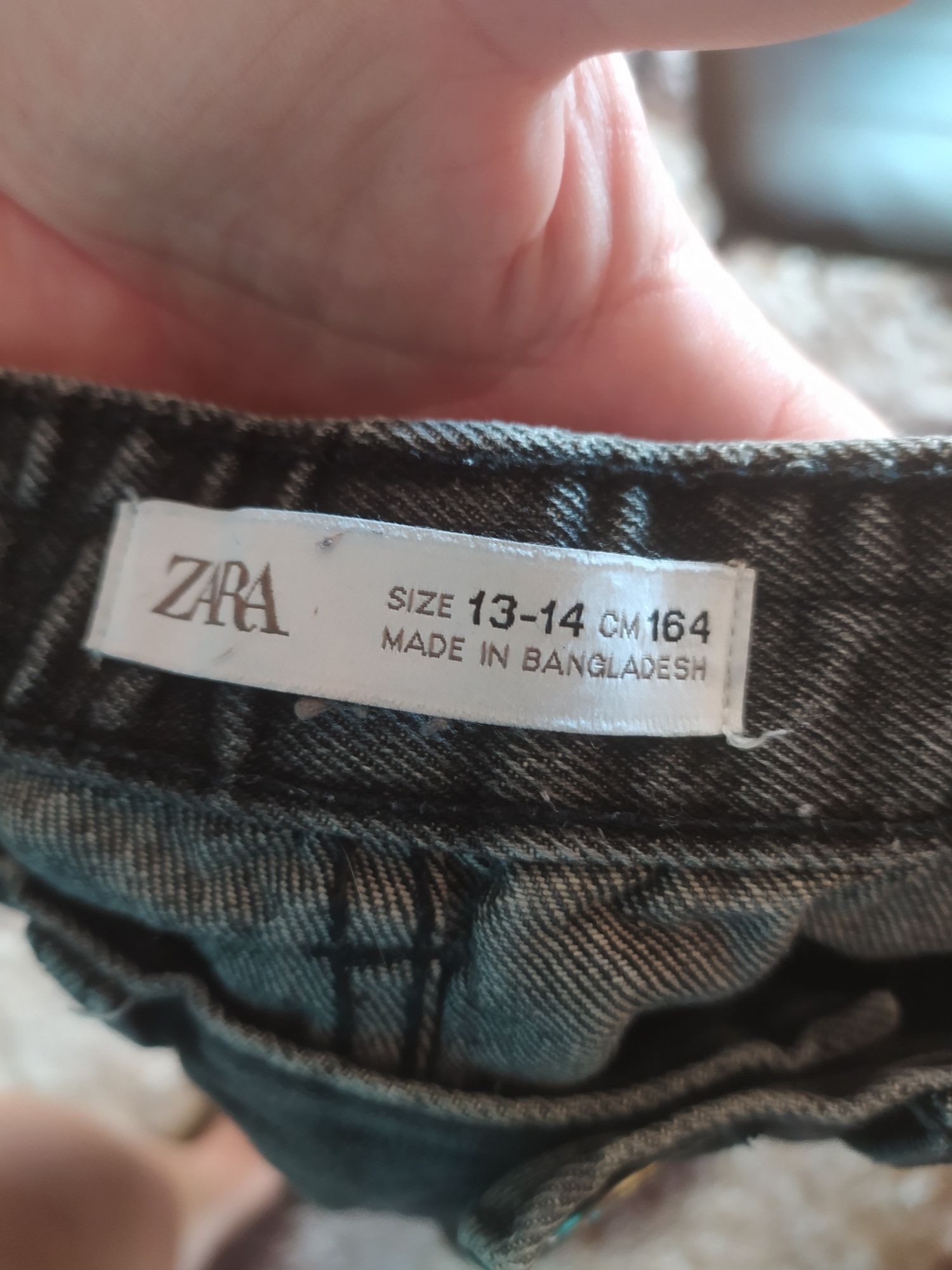 Spodnie jeansy dżinsy rozmiar 164 Zara z rozdarciami