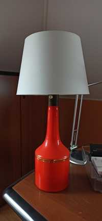 Lampa stołowa czerwona lata 60 dwie sztuki