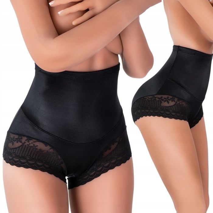 Koronkowe Majtki Wyszczuplające Cienkie Z Podwyższonym Stanem Oddychaj