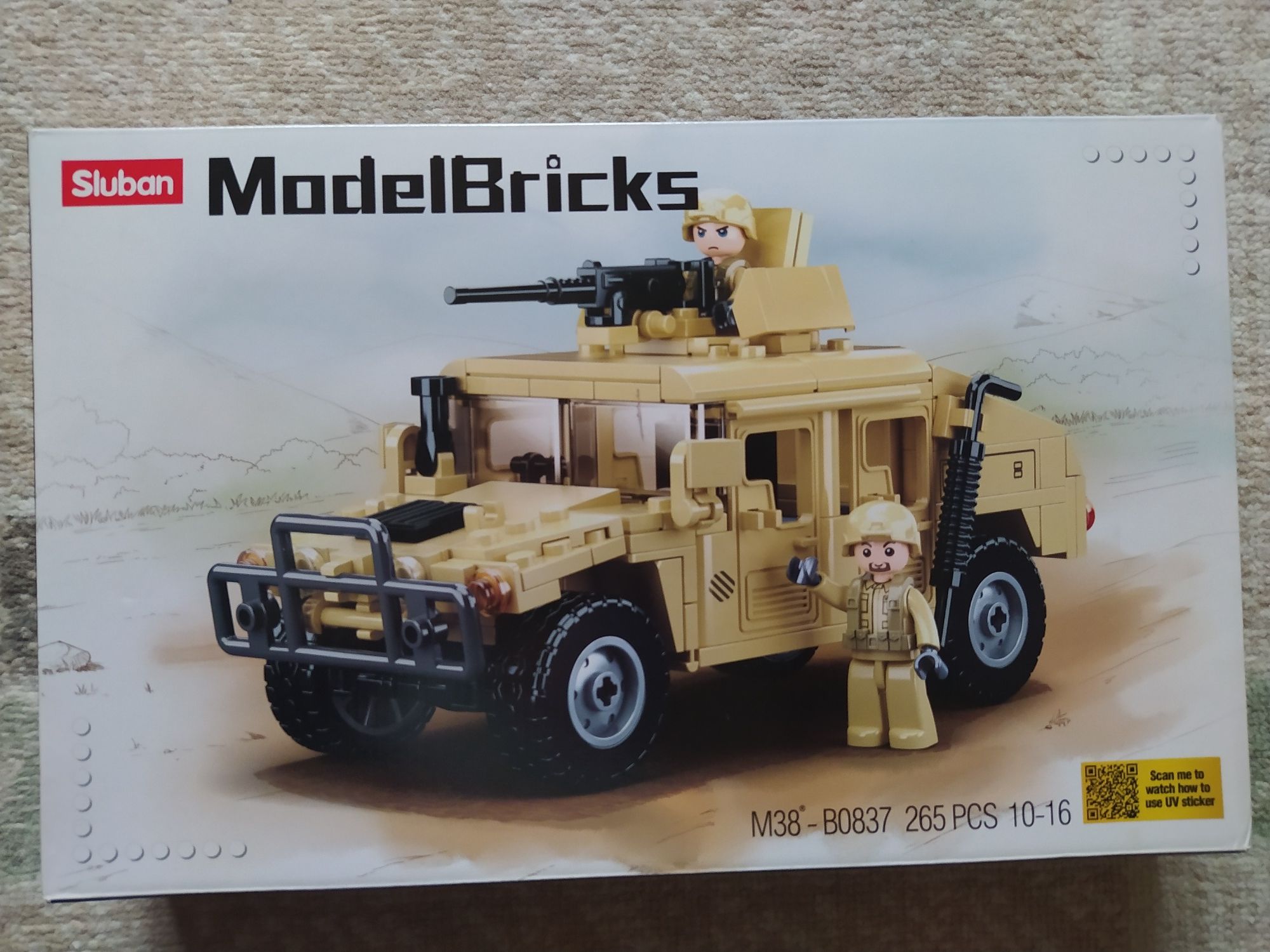 Klocki SLUBAN Modelbricks  pojazd wojskowy 265 El. Gazelo