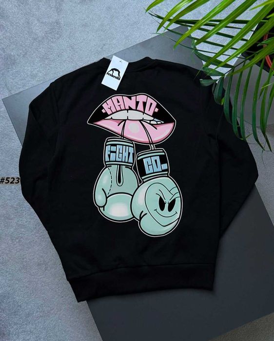 Новый Свитшот MANTO Gloves Черный › Чоловіча Кофта МАНТО › Биг Лого