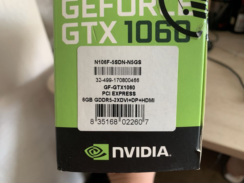 Відеокарта GEFORCE GTX 1060 6gb