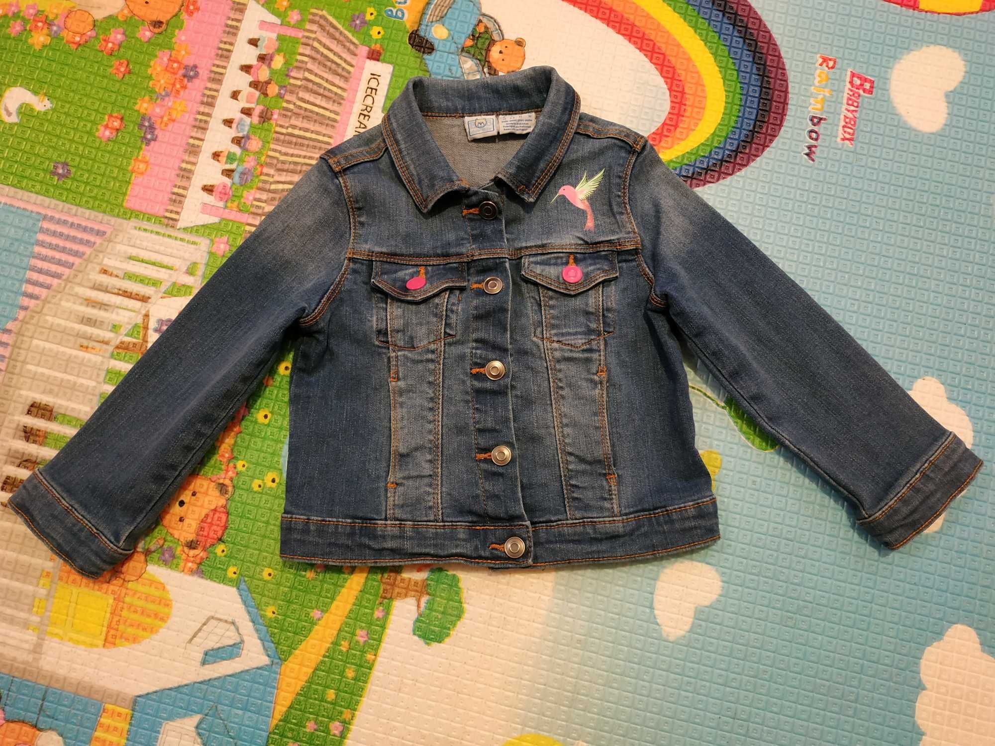 Kurtka na wiosnę/jesień, kurteczka jeansowa dla dziewczynki, 98