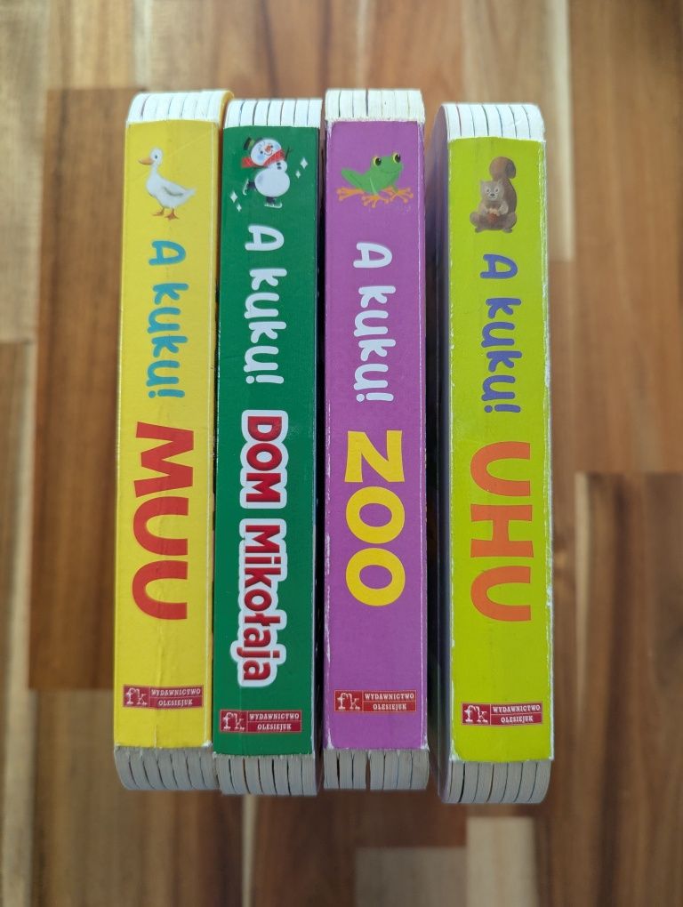 Książeczki z okienkami a kuku uhu, zoo, muu, dom Mikołaja