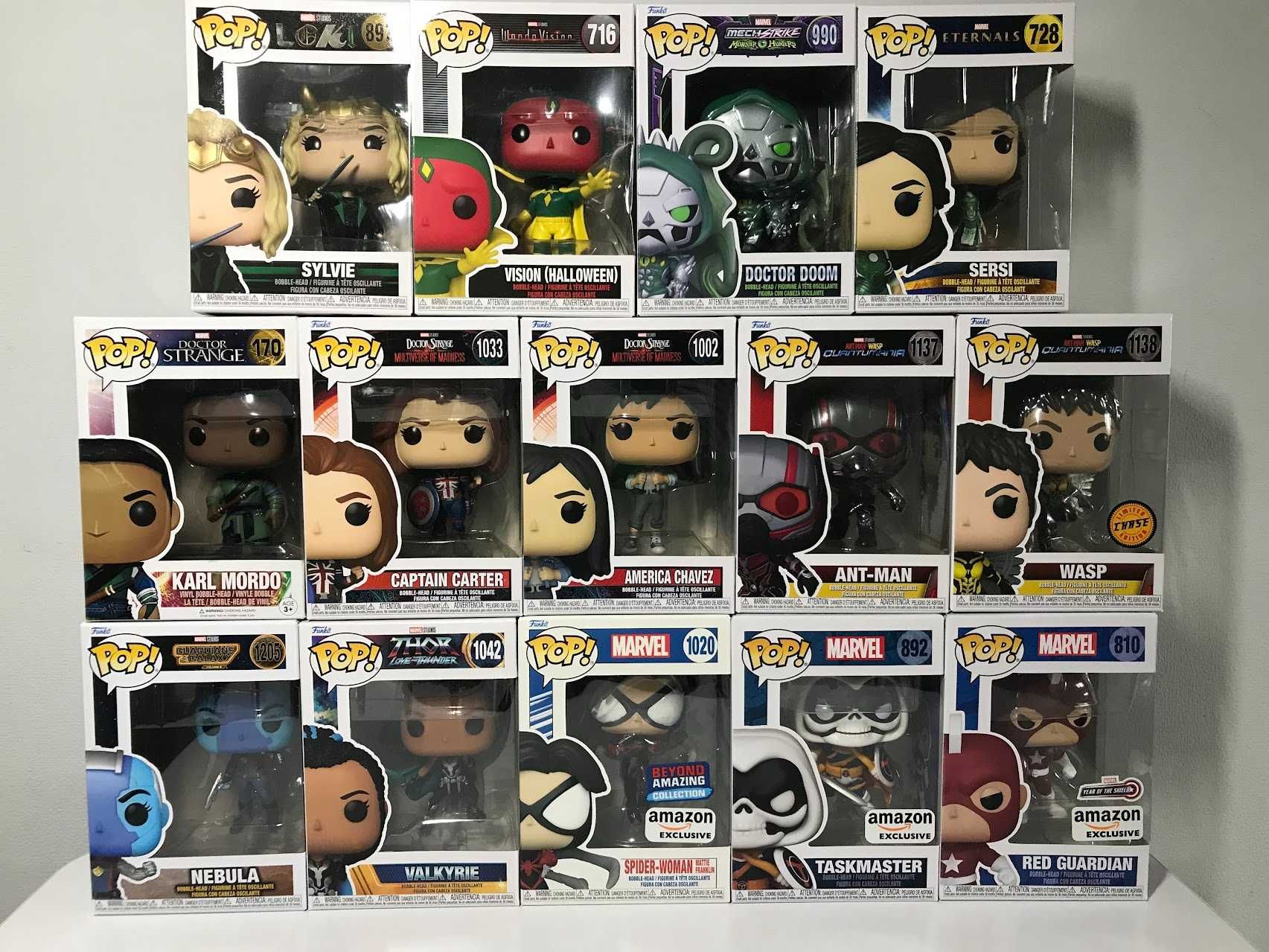 Funko Pop MARVEL, Dr. Doom, Loki, Vision, Ant-Man, Taskmaster, Nebula