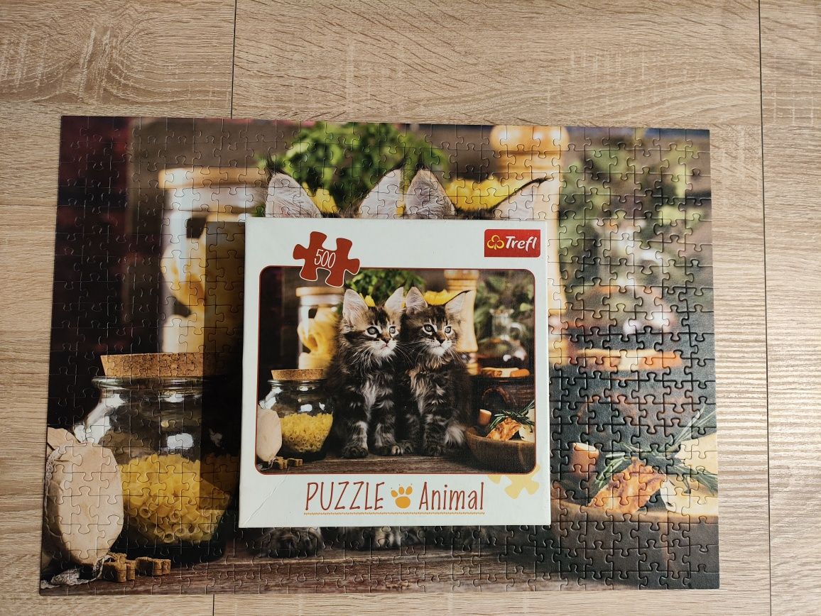 Puzzle Trefl kotki kociaki koty cats 500 kompletne