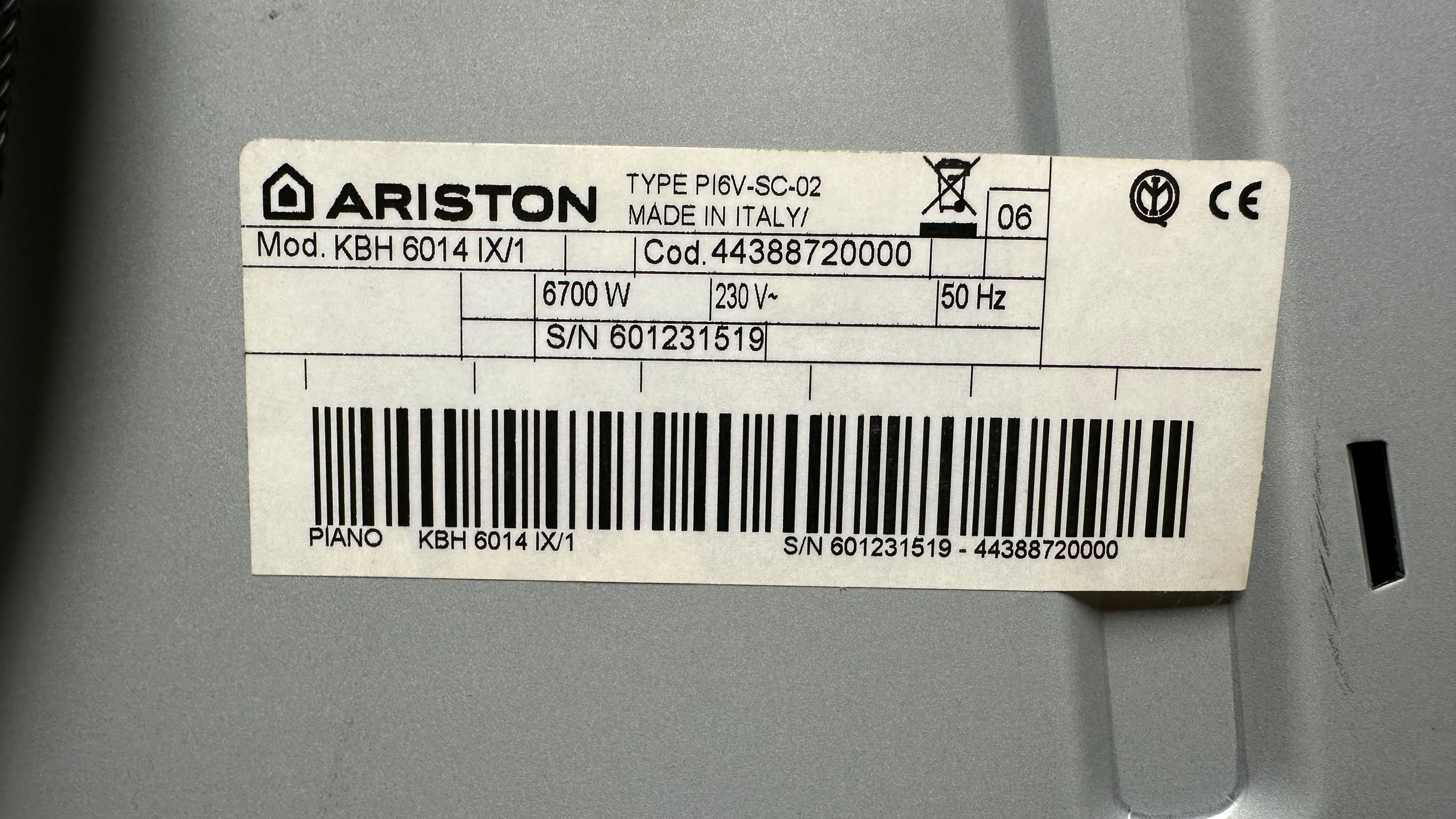 Płyta ceramiczna ariston KBH 6014