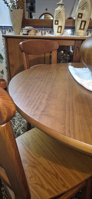 Conjunto de madeira de cerejeira para sala