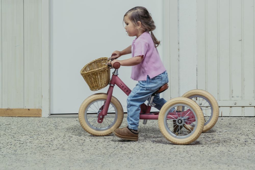 Pierwszy rowerek trójkołowy dziecięcy biegowy 2w1 różowy matowy Trybie