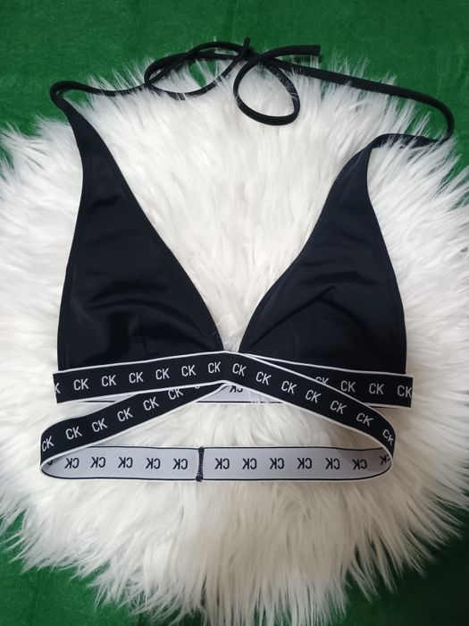 Купальник верх calvin klein чорний xs, бюстгальтер