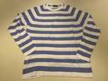 Malha algodão Zara Man, riscas azul/branco, Tam.M