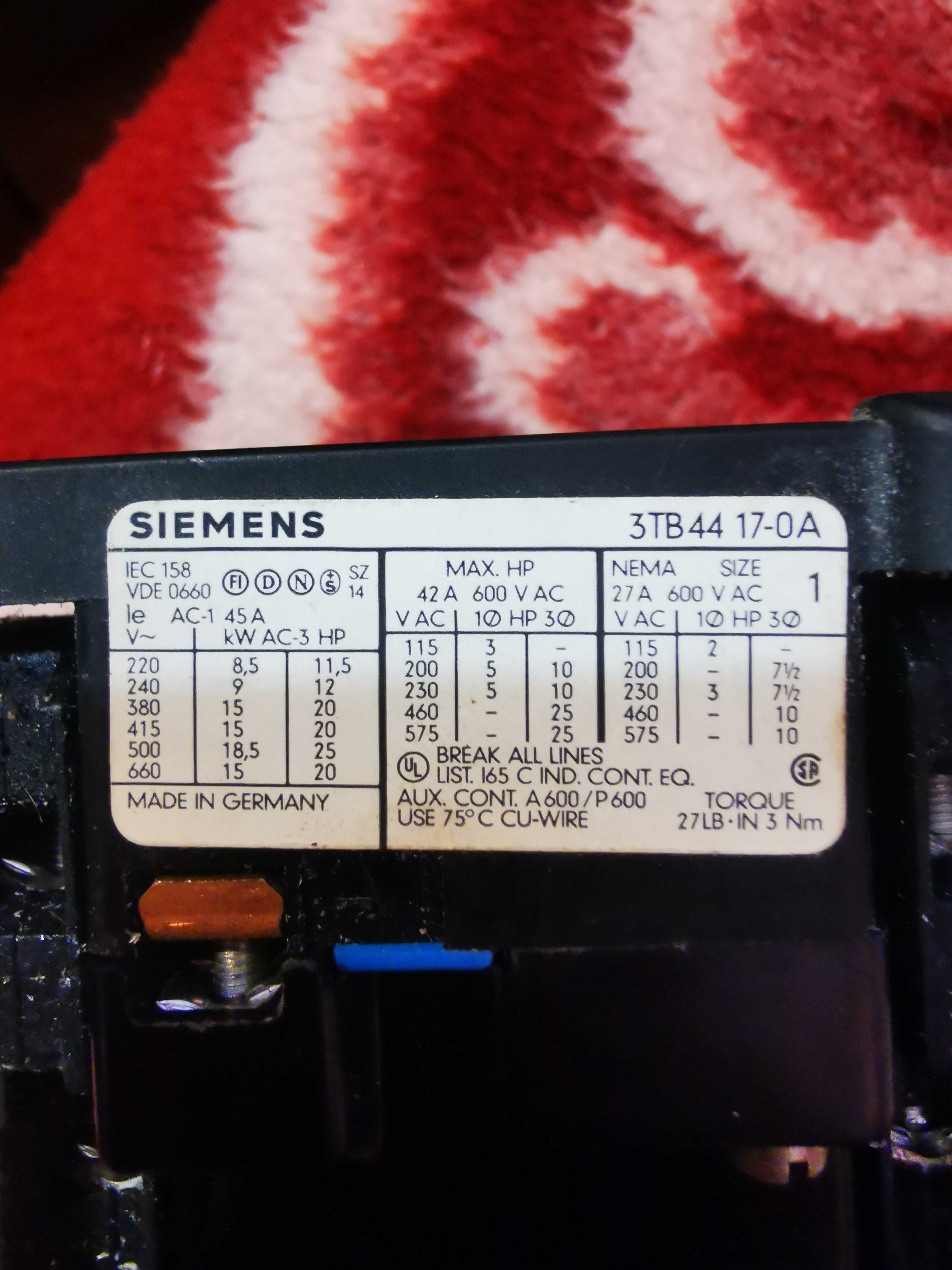 Stycznik Siemens 3TB44 17-0A