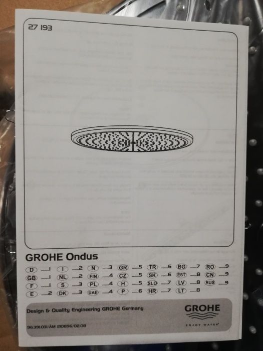 Grohe Ondus Rainshower® deszczownica Jumbo prysznic górny