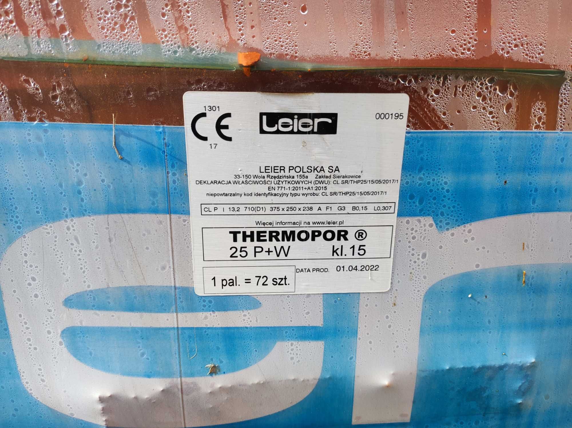 Pustaki Leier Thermopor 25 P+W Kl.15