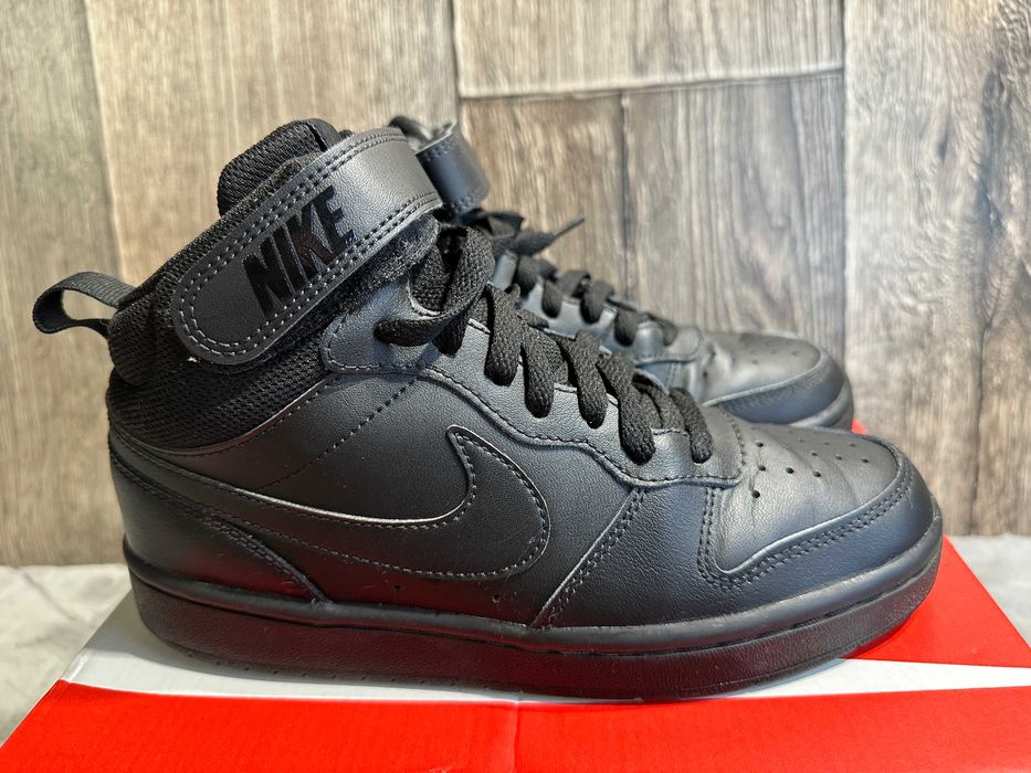 Buty damskie czarne trampki nike court borough mid 2 36,5