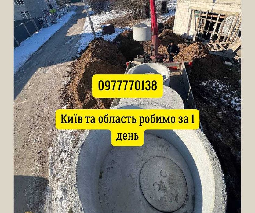 Септик під ключ | каналізація, вигрібні ями, котлован. Доступна ціна