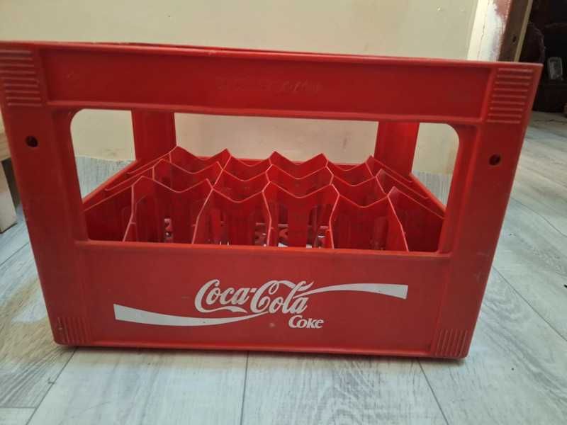 Skrzynka Coca Cola Coke stojak na butelki baru retro vintage lata 90.