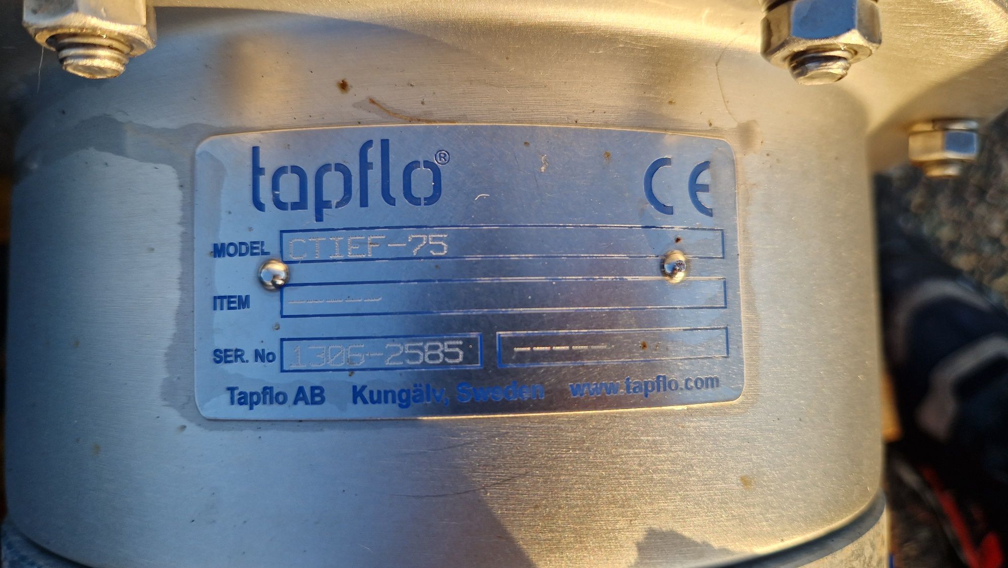 Pompa wirowa odśrodkowa do wody Tapflo ctief-75 1000l/min silnik 7.5kw