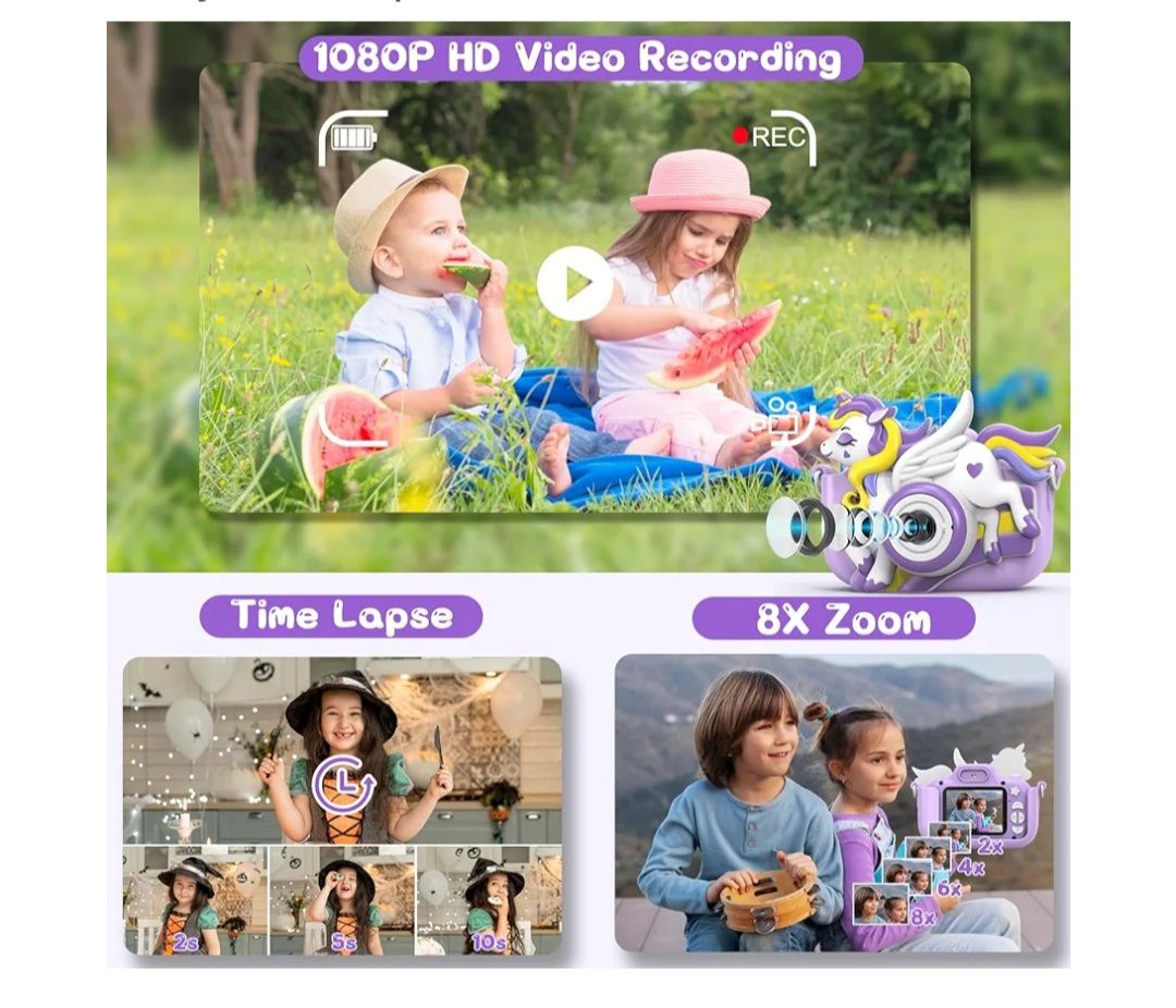 Aparat cyfrowy dla dzieci 20MPX 1080p FHD OKAZJA!