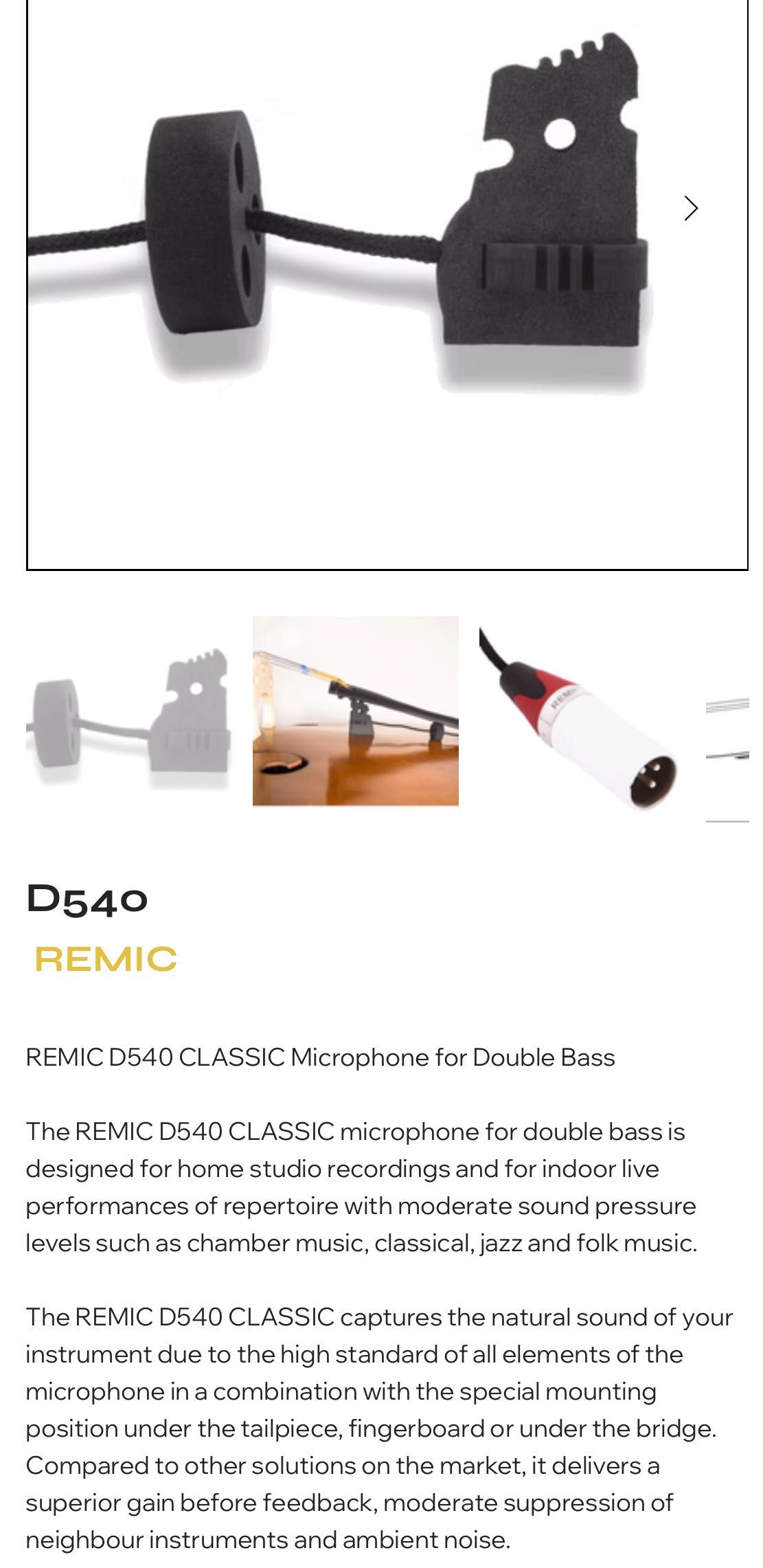 MIKROFON KONTRABASOWY -  REMIC D540  - mikrofon studio live