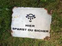 Niemiecka tablica emaliowana