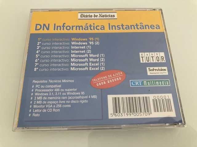 Software informática vintage (retro) Windows 95, Internet, Word, Excel